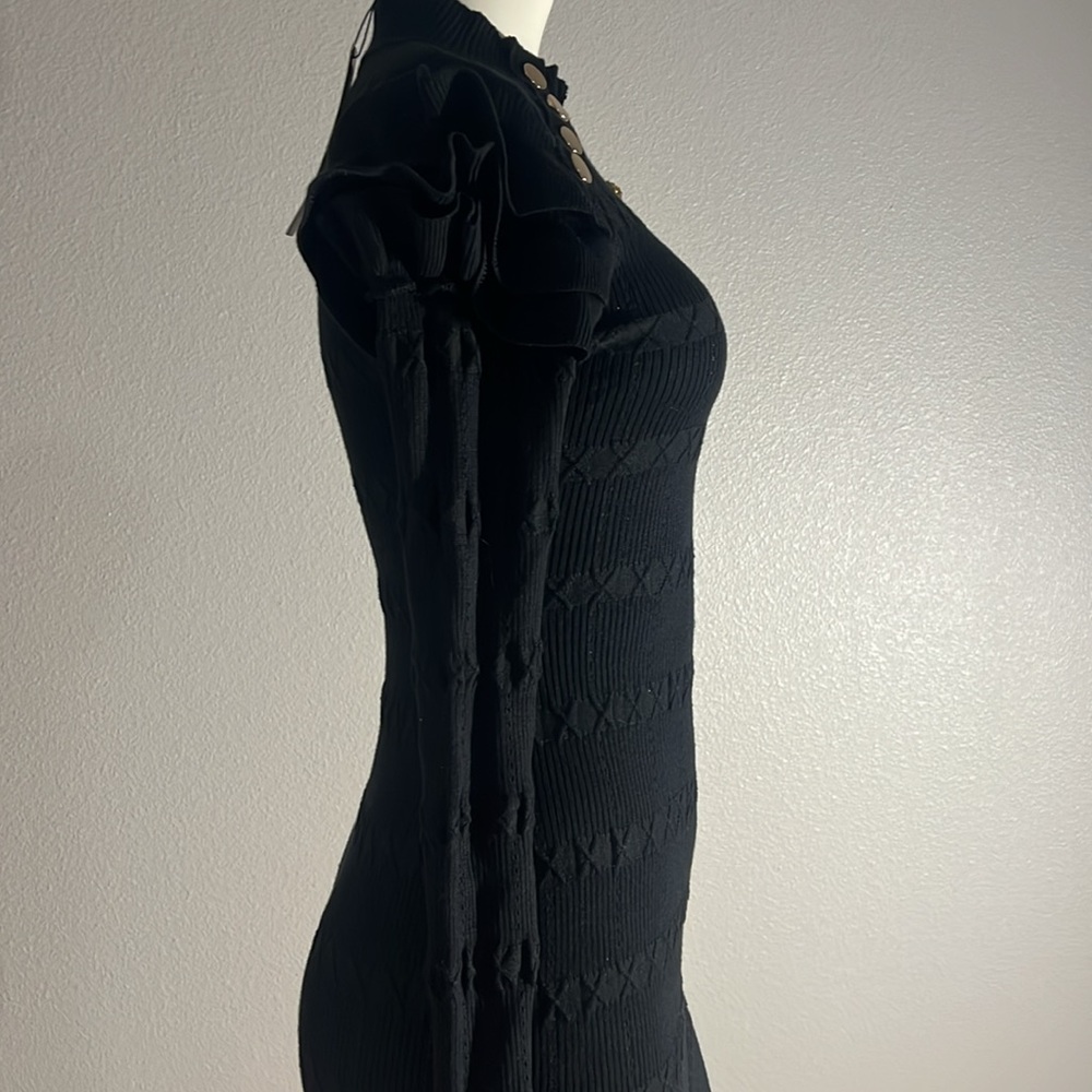 Dolce & Gabbana One of a Kind Black Ruffled Textured Mini Dress $2,900 OBO NWT - Picture 3 of 16